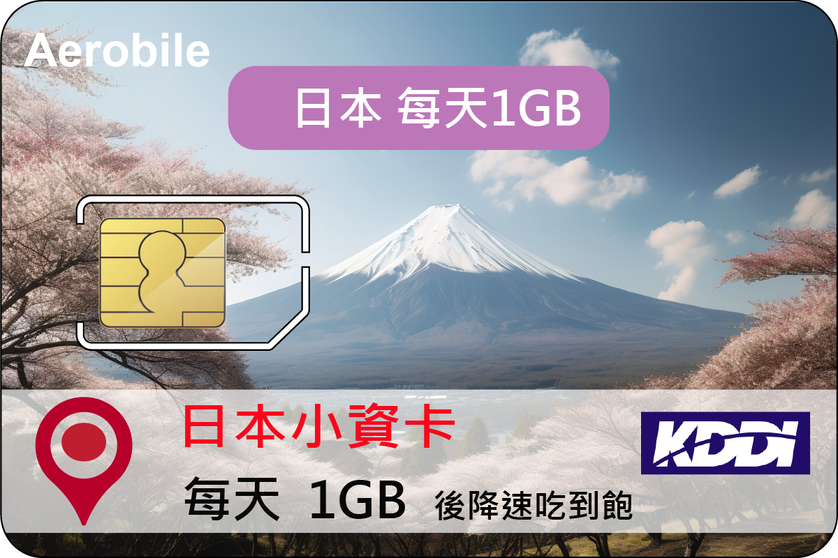 Japan travel SIM card (1GB high speed per day) (B)